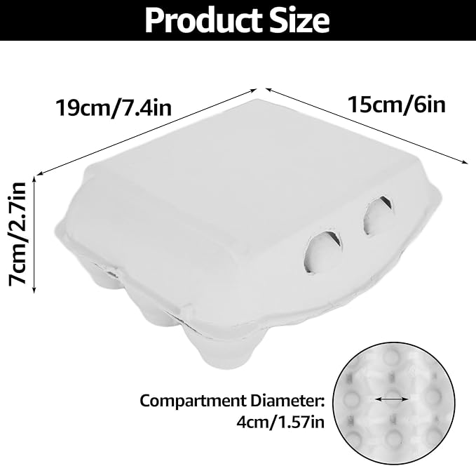 30 Pack Egg Cartons 12 Count, 3x4 Egg Cartons Cheap Bulk Holds Up to 12 Eggs, Sturdy Design Made from Recycled Cardboard