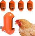 Large Chicken Waterer Cups Automatic with Anti-Roosting Cover | Poultry Waterer Cups Suitable for Chicks, Duck, Goose, Turkey and Bunny (5 Pack)