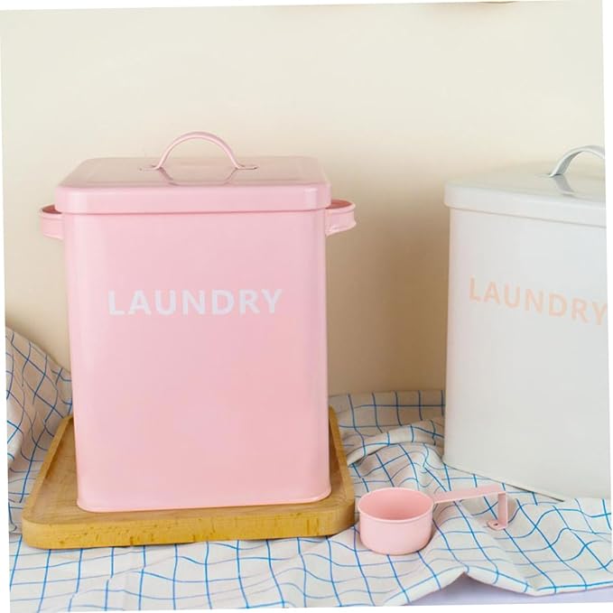 Iron Pet Food Storage Container with Airtight Seal and Measuring Cup, Pink Metal Dog and Cat Food Barrel for Household Grain Storage, Moisture-proof Pet Supply Bin for Home Use
