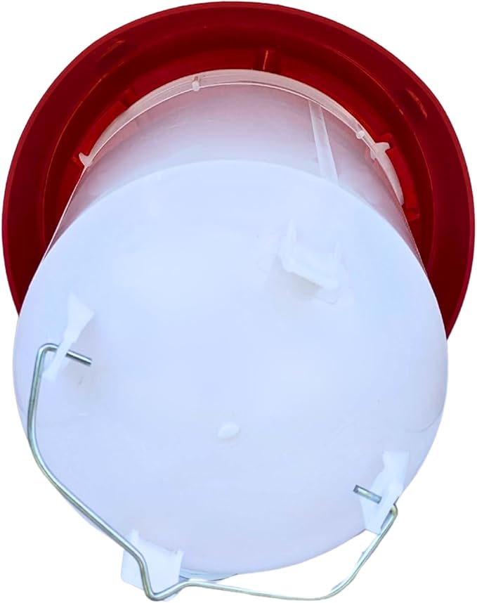 Chicken Waterer 4-Gallon Metal Handle Poultry Drinker | Large Capacity Poultry Waterer | for Chickens, Ducks, Baby Chicks, Chickens, Turkeys and More