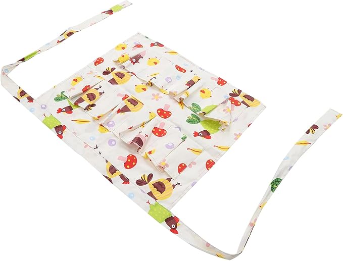Eggs Collecting Protective Apron, Cotton Twill with Multiple Pockets, Durable and Machine Washable - Sturdy and Flexible Design, Ideal for Farm and Kitchen Use (Medium: Approx. 17.6x16.2x10cm /