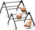 Moxweyeni 2 Pack Adjustable Chicken Perch for Coop Heavy Duty Metal Chick Roosting Bar for Brooder Training Perches for Mini Chicks Easy to Assemble and Clean