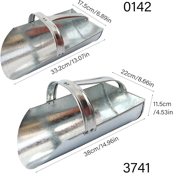 Poultry Farm Scoops Heavy Type Iron Big Feed Capacity Ergonomic Grip Rusts Coating Simplified Farm Scoops