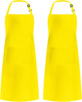 Syntus Adjustable Bib Apron with 2 Pockets Cooking Kitchen Aprons for Women Men Chef