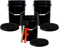 ePackageSupply 5 Gallon Plastic Bucket with Airtight Lid | Made in USA | Food Grade Bucket | BPA-Free | Heavy Duty 90 Mil All Purpose Pail | One 12" Rubber Mallet & One Lid Opener Included | 3 Pack