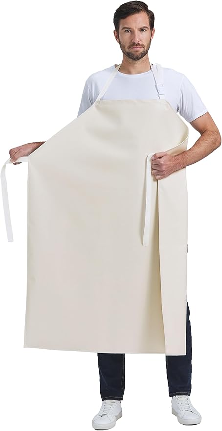 Nanxson Thick Rubber Waterproof Apron，Chemical Resistant，Heavy Duty Apron Adjustable for Dishwashing, Gardening, Butchering