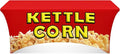 Oudain 6 ft Kettle Corn Stand Tablecloth Elastic Spandex Popcorn Rectangle Table Cover Kettle Corn Banner Sign Table Cloth for Business Advertising Carnivals Party Outdoor Concession Stand