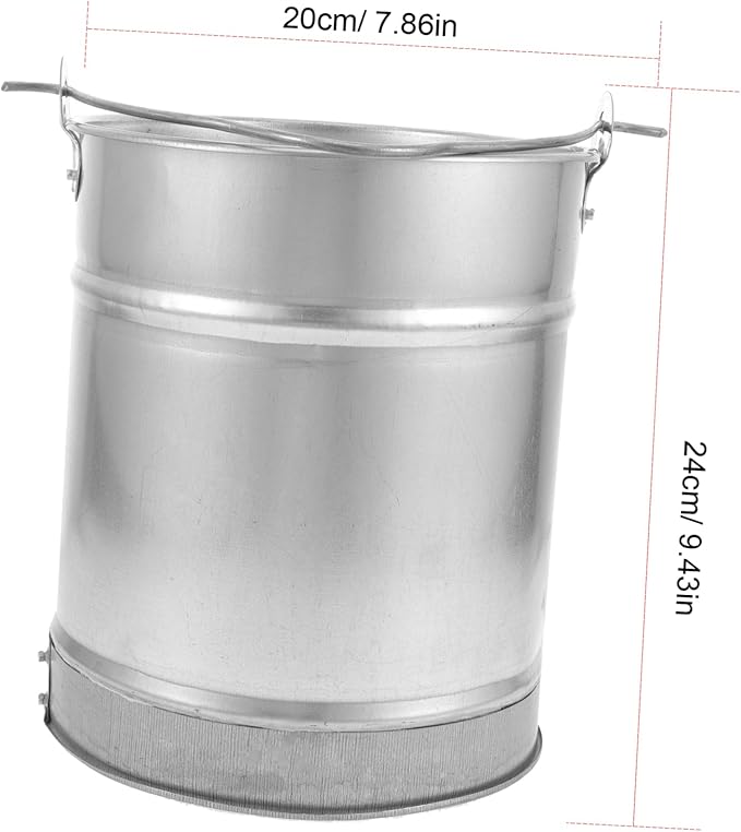 Alipis Multi-Function Heavy Duty Metal Bucket for Water Laundry and Farm Use Portable Water Container Convenient Handle for Cleaning Painting
