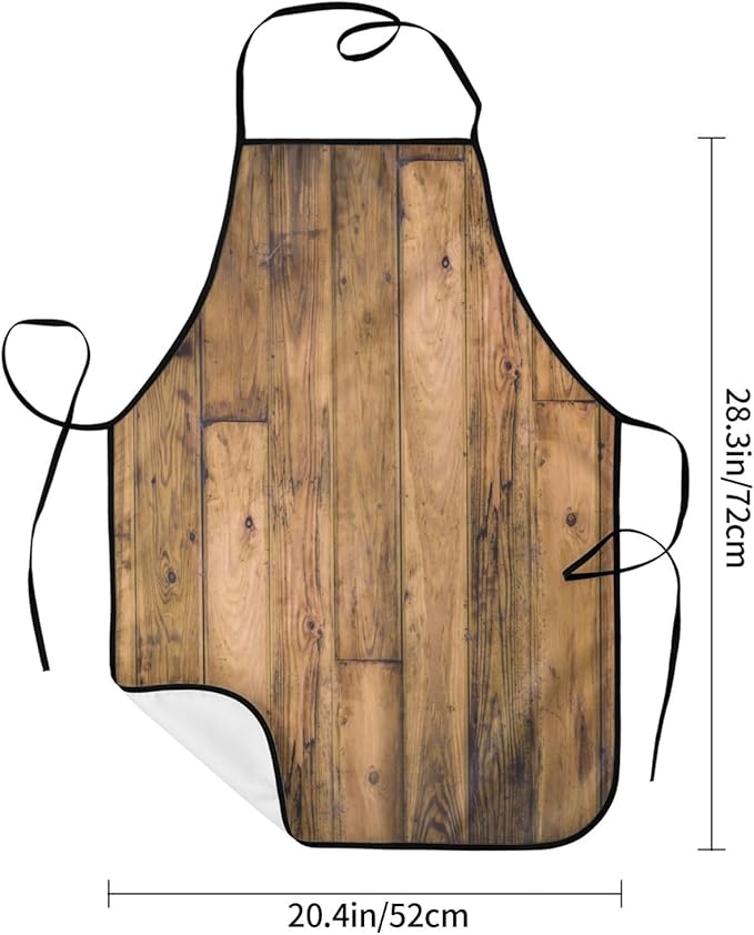 Rustic Barn Wooden Wood Planks Farmhouse Apron, Innovative And Durable Waterproof Effect Make It Very Unisex