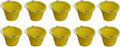 8 Quart / 2 Gallon Yellow Poly Resin Farm/Ranch/Home/Shop Utility Bucket Pail - Pack of (10)