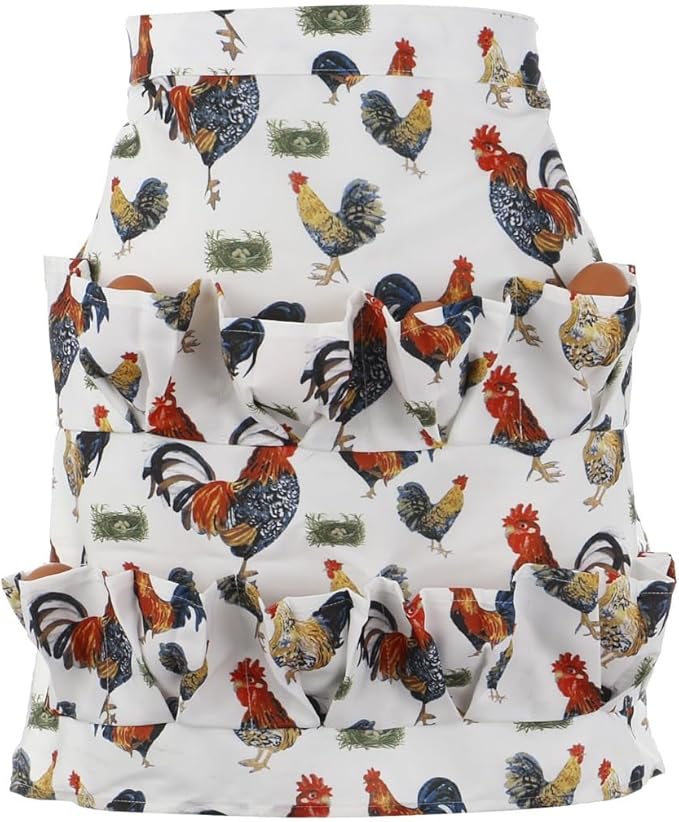 12-Pocket Egg Collecting Apron, Canvas for Easy Gathering of Eggs from Chicken, Duck, Or Goose, Unisex Farm Workwear