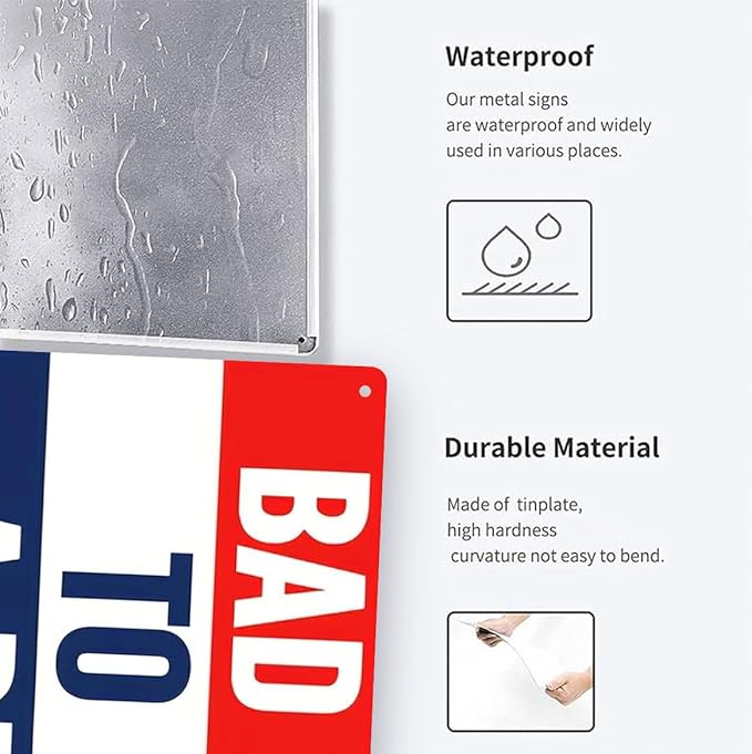 Beer Signs Metal Signs- Man Cave Decor Tin Signs, Bad Day to be A Beer Bedroom Decor for Men 8x12 Inch