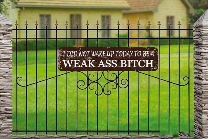 "I Did Not Wake Up Today to Be" 16x4 Inch Motivational Metal Wall SignRustic Farmhouse Decor for Office, Gym, Living Room
