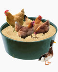 Chicken dust Bath tub,25'' D * 5.9'' H Essential Chicken coop Accessory Environmentally Friendly Thick Plastic