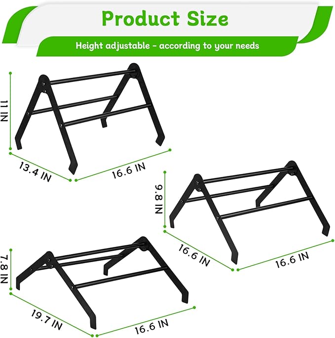 Makerfire Adjustable Chicken Perch for Coop, Metal Roosting Bars for Chickens in Coop, Baby Chick Perch Toys for Brooder, Training Perch Ladder for Large Bird, Parrot, Hens, Macaw (Large)