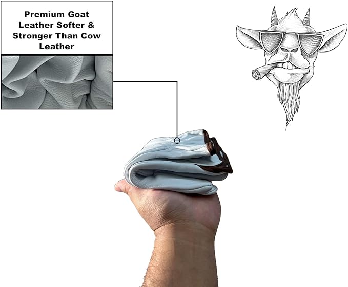 Strongarm Premium Goatskin Leather Welding & Work Gloves, for Welding, Construction, Industrial, Gardening, Mechanix, Driver
