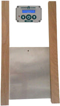 ChickenGuard Classic Door Kit Combi - 'Extreme' Auto Coop Door Opener Plus Aluminium Pop Hole Door with Oak Runners, Indoor/Outdoor Automatic Chicken Coop, Backyard Hen House Accessory