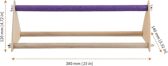 HOZEON 2PCS Wooden Chick Perch Stand, Training Chicken Perches Roosting Bar, Wood Chicken Roosting Bar Perch for Chicks, Parrot, and Birds