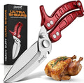 Heavy Duty Poultry Shears - A Must Have chicken processing equipment, Kitchen Scissors for Meat, Chicken, Turkey, and Vegetables - Non-Slip Handle, Safety Lock, Dishwasher Safe