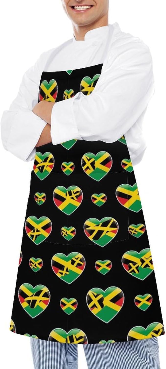Chef Bib Apron for Restaurant, Anti-Stain with Pocket Adjustable, Cooking Dishwashing Lab Use