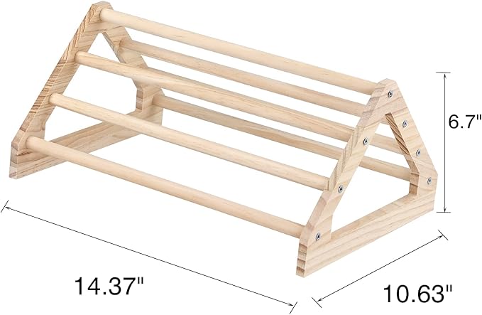 Wooden Chick Perch Stand, Pine Roosting Bar, Jungle Gym Perch Toys for Chicken Coop & Brooder, Bird Perch for Baby Chicks & Parrots (Large)