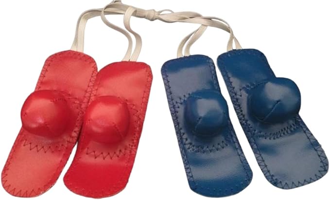 A.D.P. Rooster Booster Protection Chicken Mitt Safety Poultry Bird, Botas para GALLOS BREEDING Supplies 2 Pairs Color Blue & Red, Leg Protect & Care, Handmade