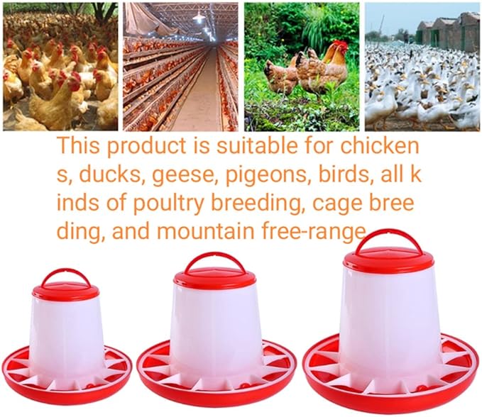 Plastics Hanging Chicken Feeder,Poultry Feeder No Waste,Automatic Chicken Food Dispenser,for Poultry