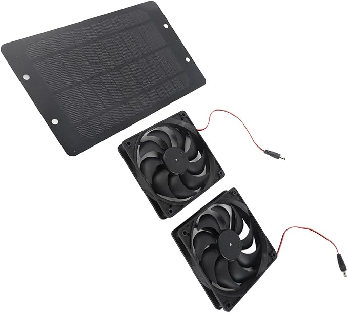 Solar Fan, Chicken Coop Accessories Solar Heater for Chicken Coop 20W Solar Powered Exhaust Fan for Outside Chicken Coops, Greenhouses, Sheds