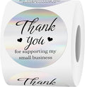 500 Pcs Thank You Stickers for Small Business, 2 Inches Self-Adhesive Elegant Round Seal for Envelopes, Party Favor
