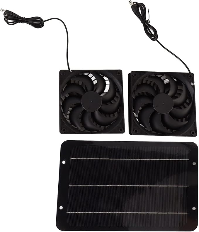 Solar Powered Fan Kits, Solar Fan for Chicken Coop Greenhouse Dog House Shed Exhaust Cooling Ventilation