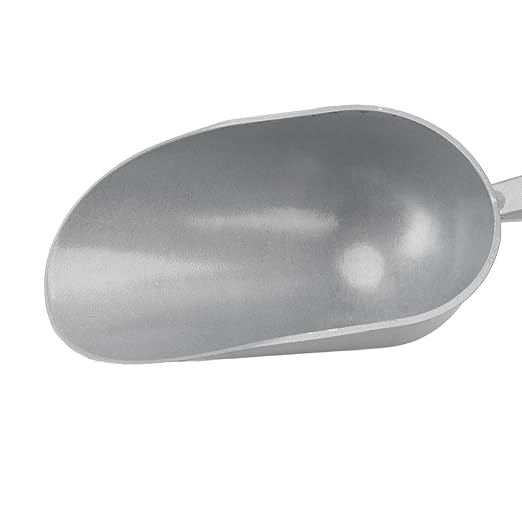 Aluminum Alloy Pet Food Scoop, Metal Feed Scoop for Dog Cat Poultry Goat Cattle Pig, Multipurpose Grain Scoop Shovel with Accurate Portion Control, Easy to Clean and Durable for Ki