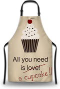 Baking Apron for Men All You Need Is a Cupcake Craft Aprons for Women for Kitchen Cooking Restaurant BBQ Painting Crafting 27” (W) x 31” (H), Waterproof Apron