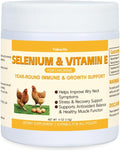 Selenium & Vitamin E Powder for Chickens | Poultry Nutrient Support Blend for Muscle Activity & Daily Balance | Feed Mix Additive for Chickens & All Poultry | 113g