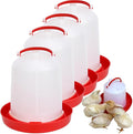 Poultry & Bird Water Dispenser 1.5L, 4-Pack – Easy to Refill Hanging Chicken Waterer for Ducks, Quail, and Small Birds