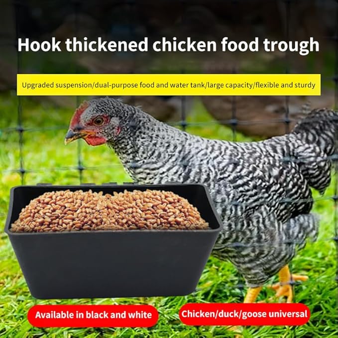 Hanging Chicken Feeder - No Waste Poultry Feeder Trough Waterer Cups No Mess Hanging Chicken Feeder Trough for Hens,Chicks, Ducks.