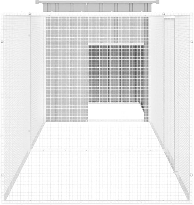 Large Chicken Coop, Galvanized Steel Poultry Cage for Backyard, Durable Outdoor Hen House with Escape-Proof Latches, Expandable Run for Small Animals