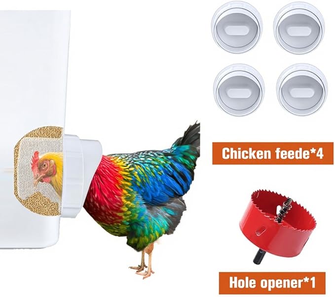 Complete Set Pipeline Automatic Chicken Waterer System(63Accessories Included) Chicken Feeder and Waterer Set,Poultry Waterer,with PVC Pipeline,Float Valve and Garden Hose