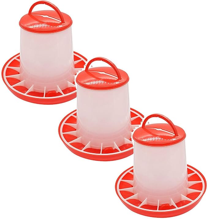 Chick Feeder and Waterer Set, 1L Baby Chicken Waterer Feeder, Baby Chicken Starter Kit, Hanging Poultry Drinker Quail Feeder, Small Coop Water Dispenser for Chickens, Turkeys, Ducks (2 PCS)