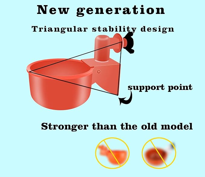 Complete Set Automatic Chicken Waterer Cups,with PVC Pipelines,Chicken Water Cups,PVC Tee Fittings,Float Valve,DIY Chicken Watering System, Poultry Feeding Water,Poultry Watering System,Chicken Waters