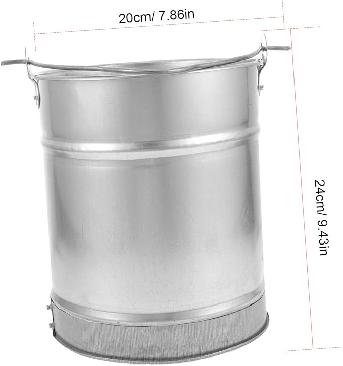 Portable Thick Iron Water Bucket Heavy Duty Handheld Watering Container for Home Garden and Farm Use Easy to to Handle Capacity