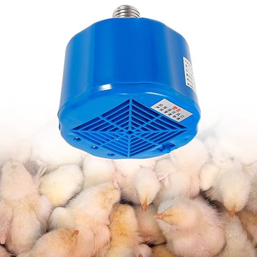 Chicken Coop Heater Lamp with Thermostat 100-300W Cultivation Heating Lamp for Chicken Pig Poultry Livestock Pet Efficient Heating with Three Speed Control Safe Fireproof Material