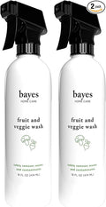 Bayes High-Performance Produce Wash - Fruit and Vegetable Cleaner, Helps Remove Harmful Residue - 16 oz, Pack of 2