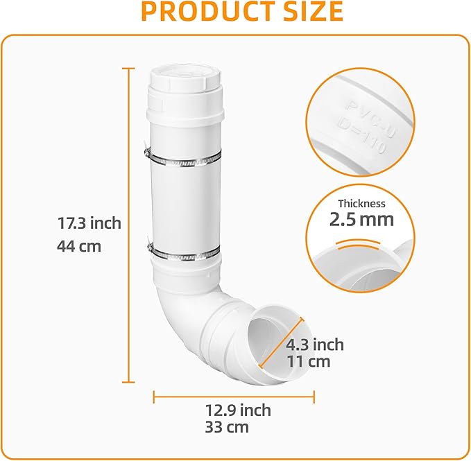 Automatic Chicken Feeder, 6 Pounds Capacity Heavy-Duty PVC Pipe No Waste Chicken Coop Feeder, Poultry Gravity Feed Port for Chicken Feeding