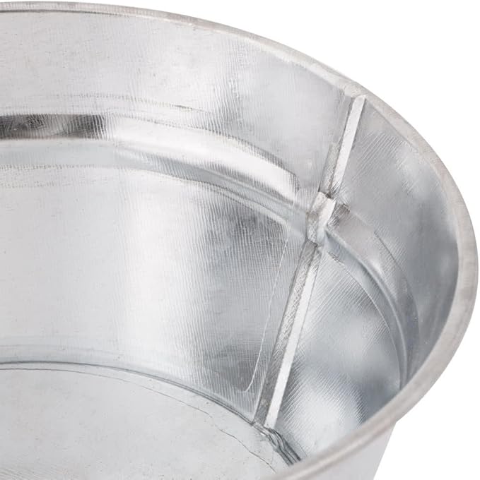 American Metalcraft MTUB63 Natural Galvanized Tub with Side Handle - 27 oz, 6-Inch