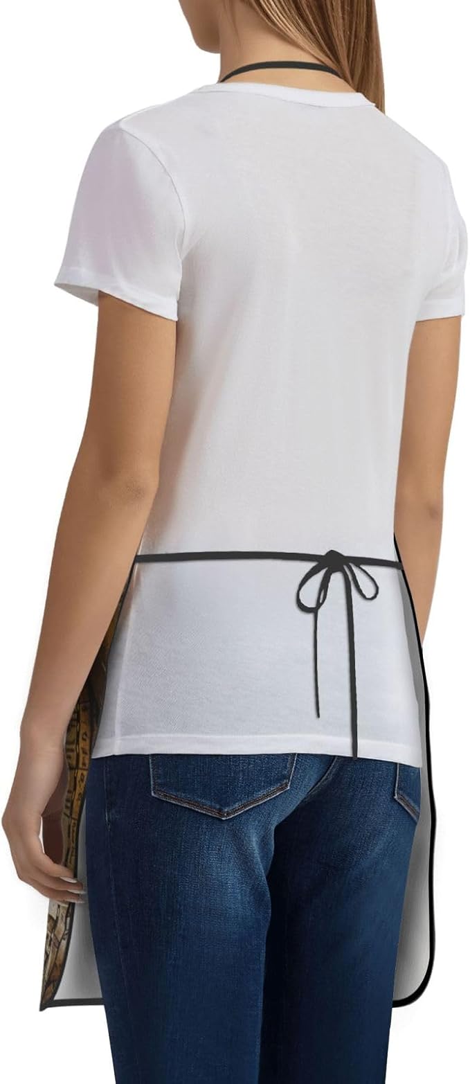 Cute Colorful Dog Paw Printed Unisex Bib Aprons BBQ Cooking Kitchen Aprons for Women Men Chef