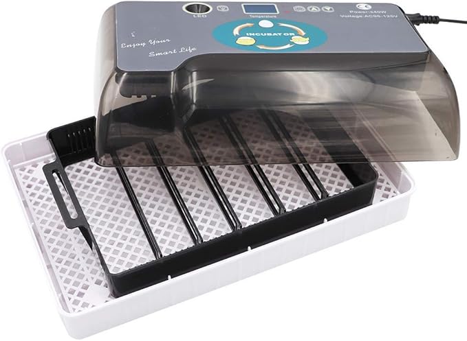 12 Egg Incubator Automatic Turning Digital Hatcher Poultry Temperature Control for Hatching Chicken Duck Goose Quails Birds Brooder