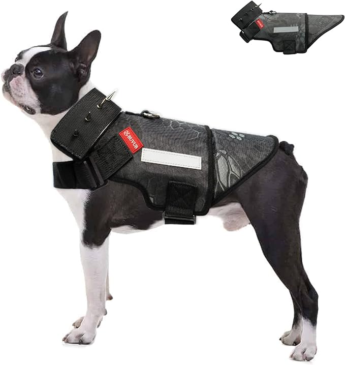 Dog Protection Vest Harness Built-in Bendable Lightweight Steel Plate Against Attacks by Coyote, Hawk, Raptor, and Birds of Prey