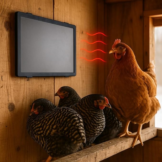 My Favorite Chicken Radiant Chicken Coop Heater – 100-Watt Flat Panel Heater for Chickens, Energy-Efficient Chicken Coop Heater for Winter, Safe Radiant Heat Panel