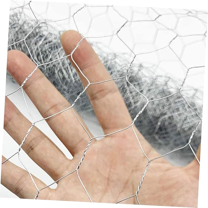 1Roll Heavy Duty Galvanized Chicken Netting Poultry Fencing Wire for Rabbit Cages Garden Enclosures Quick Setup Protection