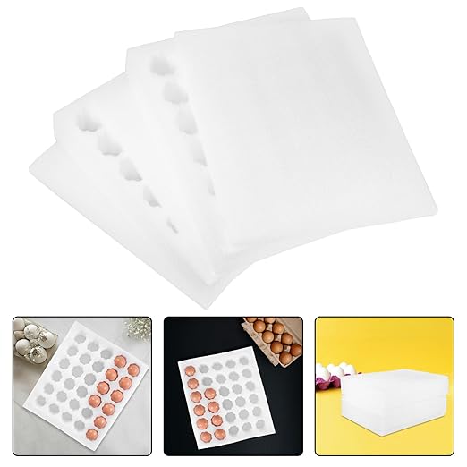 Egg Protection Tray Foam Egg Carrier for Safe Transport Reusable Storage Container for Supermarkets and Homes Holds White Trays Pads